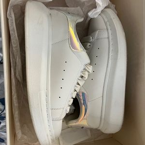 White Shock Pink Alexander Mcqueen sneakers